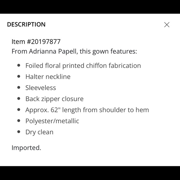 Adrianna Papell Women's Foiled Printed Chiffon Gown - Picture 6 of 10